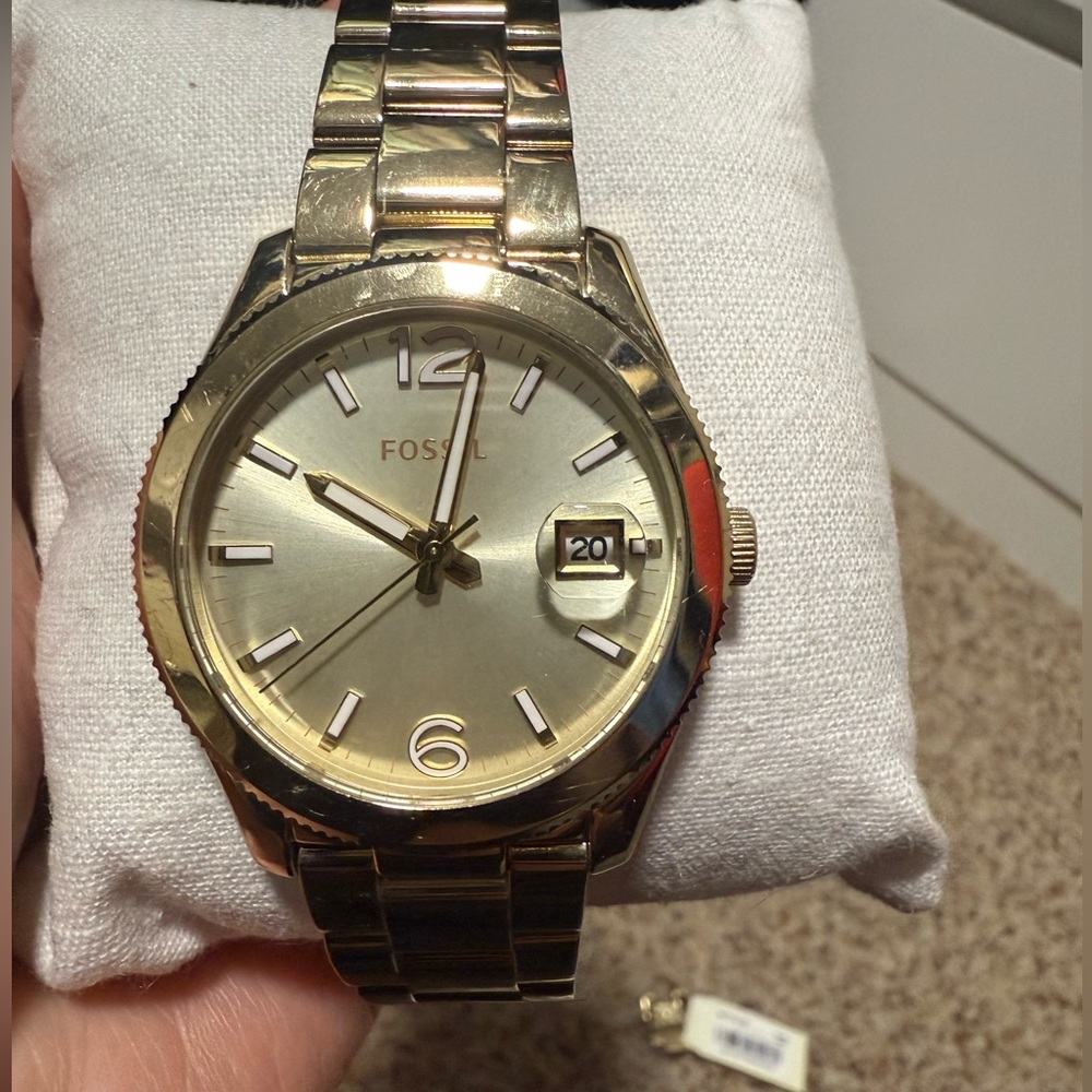 Fossil Gold-Tone Date Display Watch